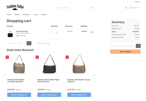 Checkout cross selling upselling - Shopware plugin